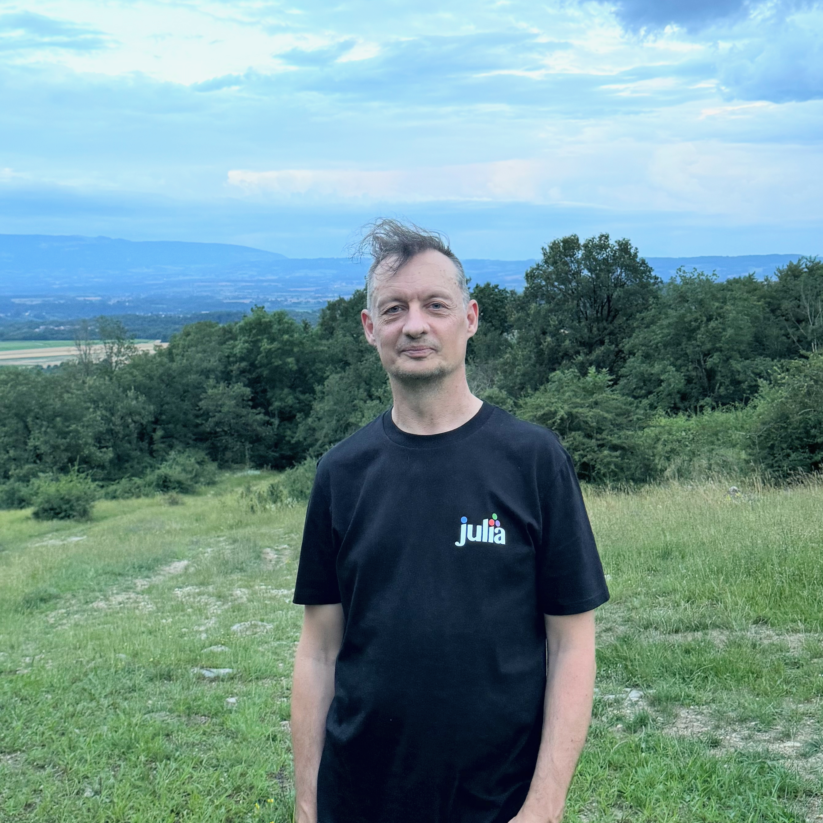 A photo of Graeme on the Jura mountains, (C) Fiona Crawford 2024