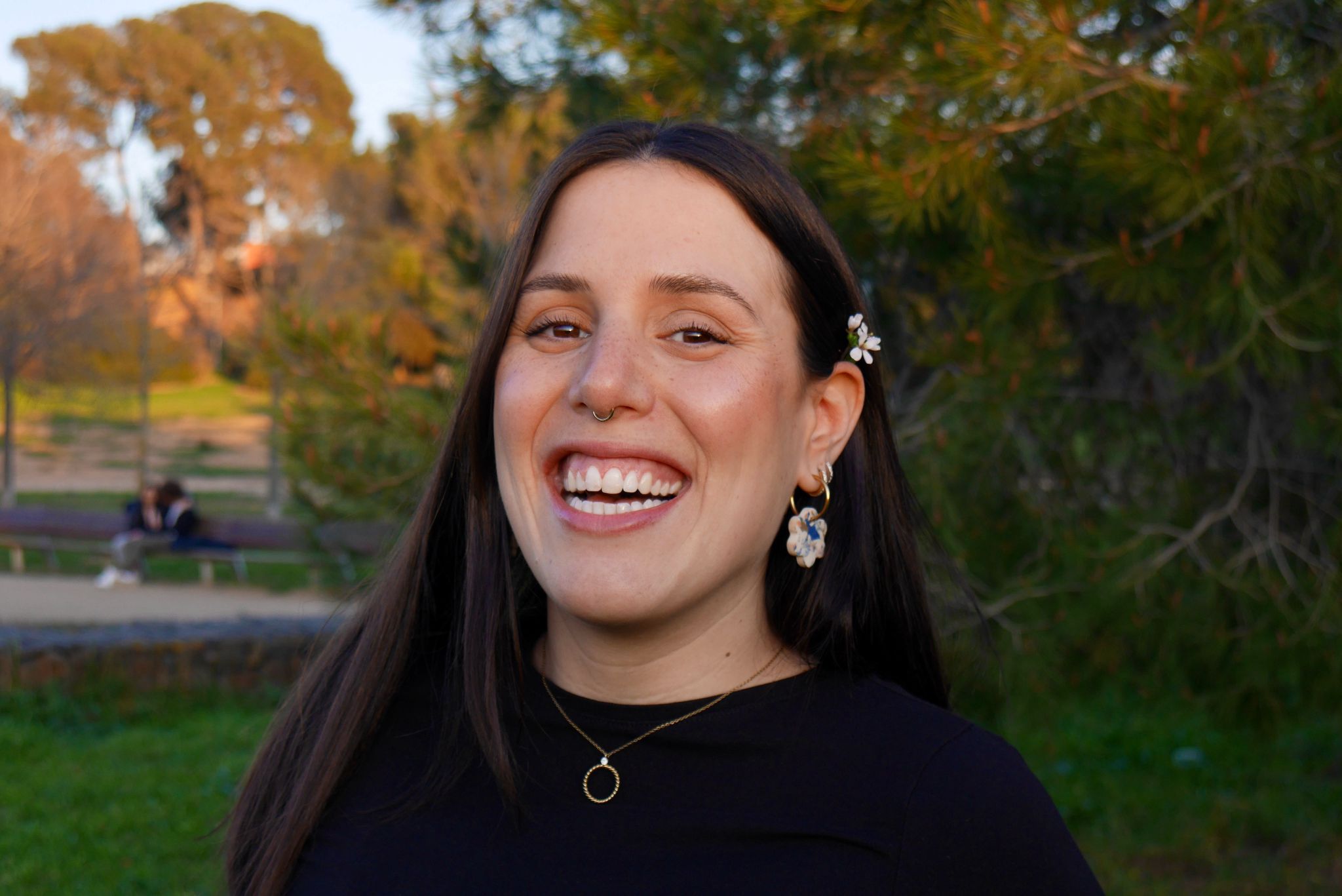 A photo of Laura at the park.