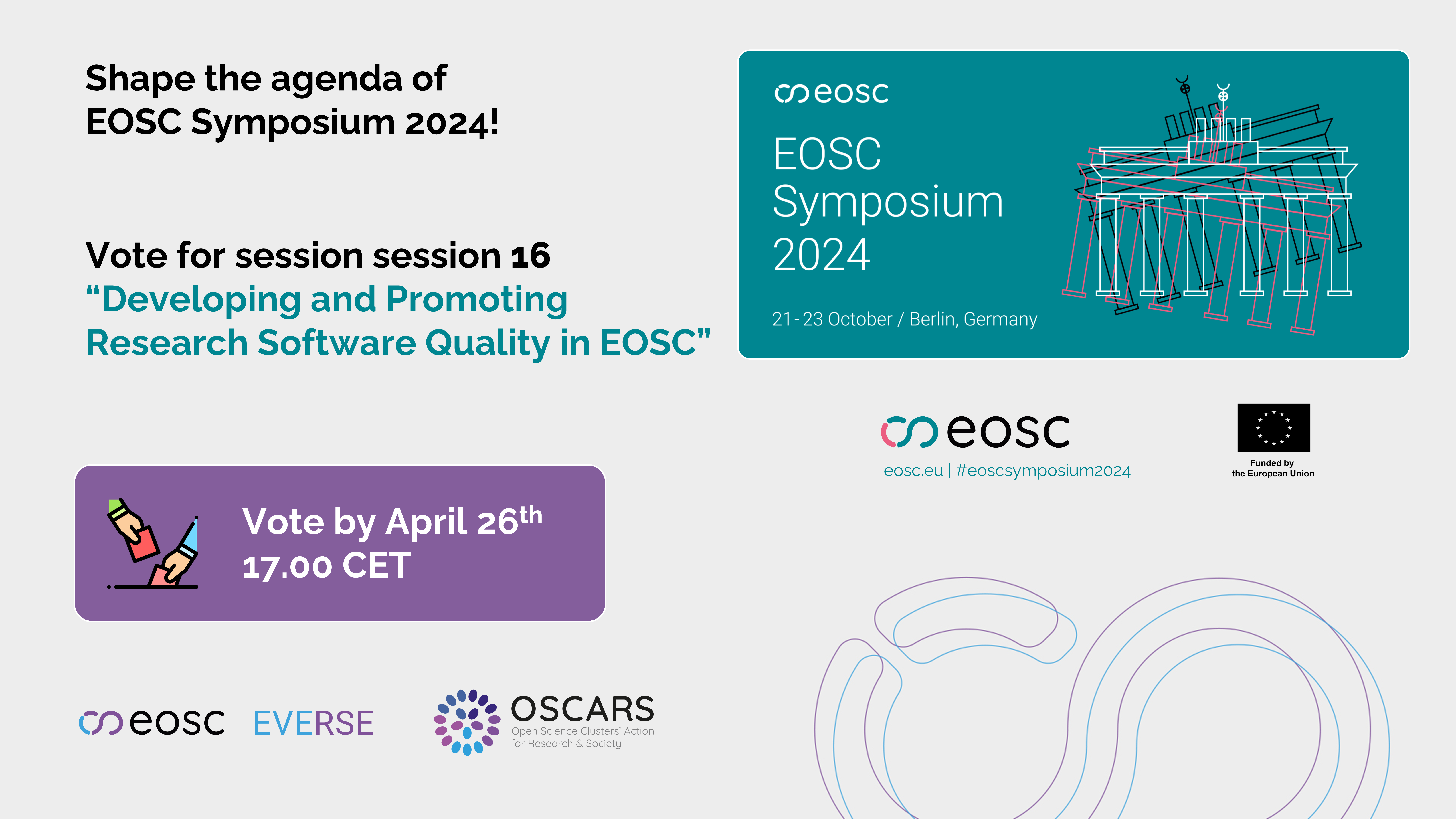 EVERSE session, Developing and Promoting Research Software Quality in EOSC, at EOSC Symposium 2024